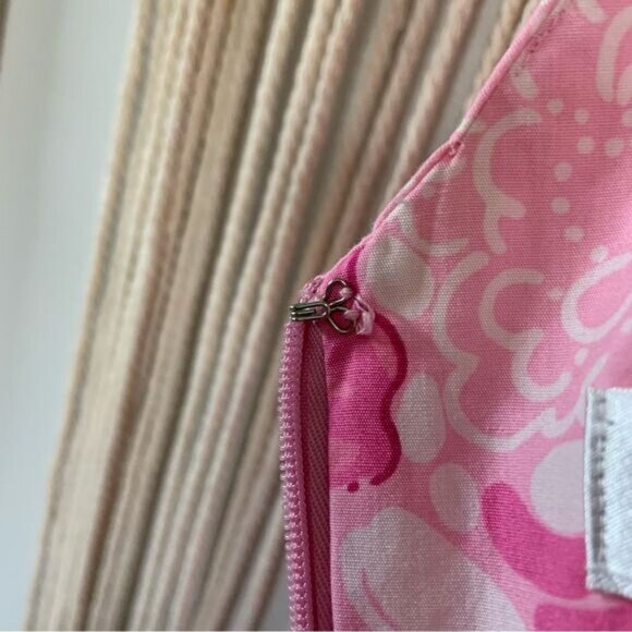 LILLY PULITZER Old World Charm Shell Pink Rylan Dress Vintage White Label 4 - Picture 11 of 16